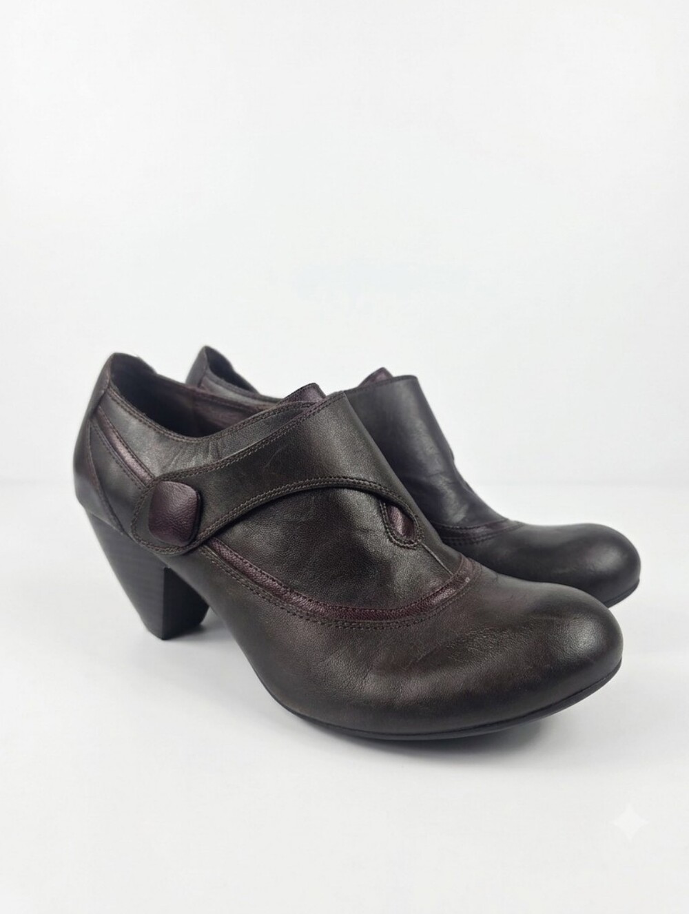 Indigo by Clarks Womens Brown Leather Women'a Ankle Booties 8.5M